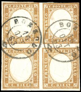 1863 - 10 cent. bistro scuro ... 