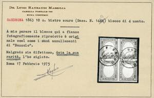 1863 - 10 cent. bistro scuro ... 