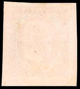 1853 - 20 cent. II emissione (5), prova su ... 