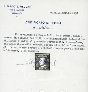 1859 - 5 grana vermiglio vivo, II ... 