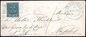 1852 - 40 cent. celeste (5), perfetto, ... 