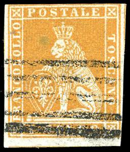 1851 - 1 soldi ocra su grigio (2), ... 