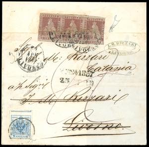 1857 - 1 crazia bruno su grigio ... 