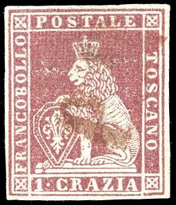 1851 - 1 crazia bruno carminio lillaceo su ... 