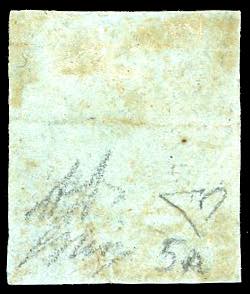 1851 - 2 crazie azzurro vivo su ... 