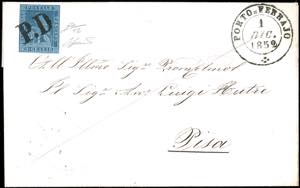 1852 - 2 crazie azzurro vivo su azzurro ... 