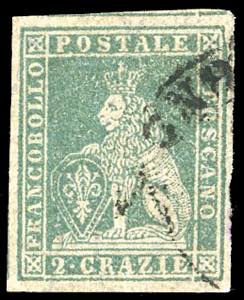 1857 - 2 crazie verde grigio giallastro, II ... 