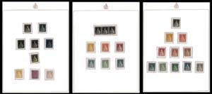 1851 - Tre fogli da esposizione con 29 prove ... 