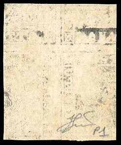 1851 - 1 quattrino nero, prova su ... 