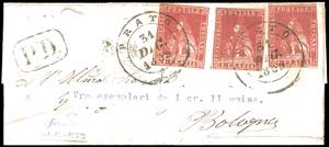 1859 - 1 crazia carminio, II emissione, ... 