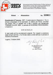 1859 - 2 crazie azzurro (13), ... 