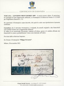 1859 - 6 crazie azzurro chiaro, II ... 