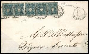 1861 - 20 cent. azzurro (20), coppia ... 