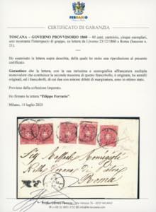 1860 - 40 cent. carminio (21), ... 