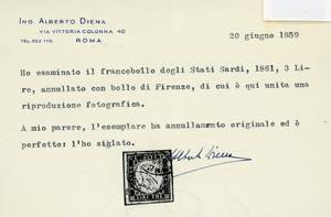 1860 - 3 lire ocra giallo (23), ... 