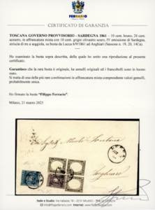 1861 - 10 cent. bruno, 20 cent. ... 