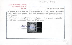 1862 - 10 cent. bistro giallastro ... 