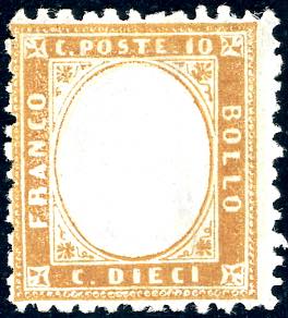 1862 - 10 cent. bistro arancio, pos. 35 ... 