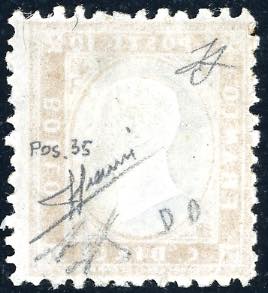 1862 - 10 cent. bistro arancio, ... 