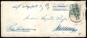 1855 - 45 cent. azzurro, III tipo, carta a ... 