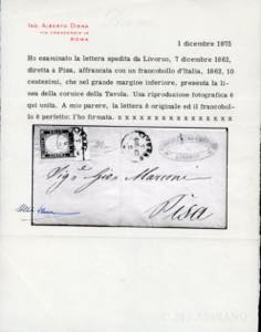 1862 - 10 cent. bistro arancio, ... 