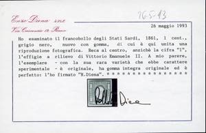 1861/62 - 1 e 2 cent. grigio nero ... 