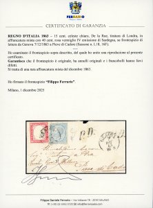 1863 - 15 cent. De La Rue (L18), ... 