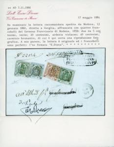 1860 - 5 cent. verde, due ... 