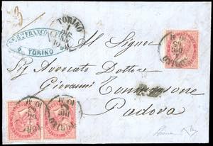 1863 - 40 cent. De La Rue, tiratura di ... 