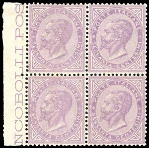 1866 - 60 cent. De La Rue, tiratura di ... 