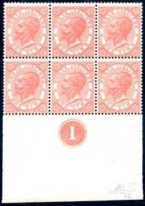 1866 - 2 lire scarlatto vivo, De La Rue, ... 