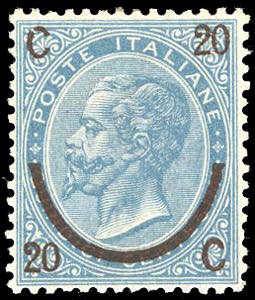 1865 - 20 cent. su 15 cent. Ferro ... 