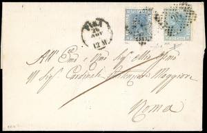 1867 - 20 cent. celeste chiaro, tiratura di ... 