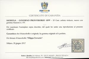 1859 - 20 cent. ardesia violaceo ... 