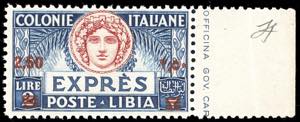 ESPRESSI 1933 - 2,50 su 2 lire azzurro e ... 