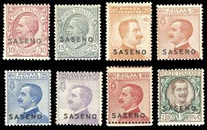 1923 - Soprastampati, serie completa (1/8), ... 