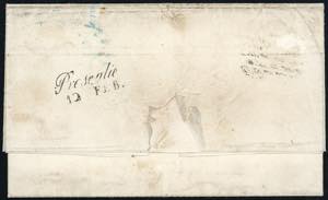 1857 - 40 cent. azzurro scuro, ... 