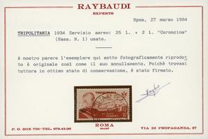 SERVIZIO AEREO 1934 - 25 lire + 2 ... 