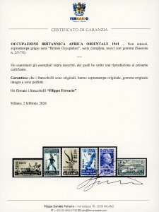 OCCUPAZIONE BRITANNICA AFRICA ... 