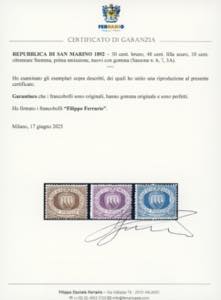 1877/90 - Cifra o Stemma, serie ... 