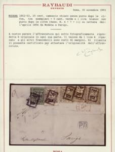 1856 - 1 lira bianco, riparato, 25 ... 