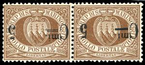1892 - 5 cent. su 30 cent., soprastampa ... 
