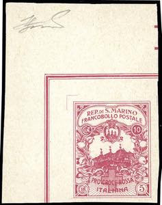 1916 - 10 + 5 cent. Croce Rossa, non emesso, ... 