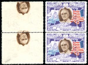 1947 - 5 lire Roosvelt, stampa delleffigie ... 