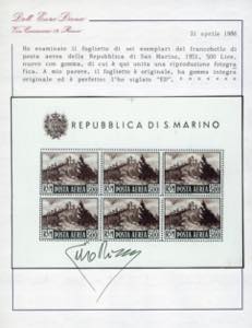 1951 - 500 lire Veduta, foglietto ... 