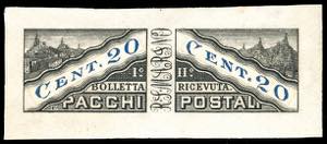 1928 - 20 cent. (3), prova in nero grigio, ... 