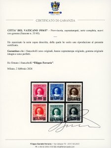 1934 - Provvisoria, serie completa ... 