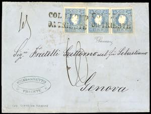 AUSTRIA 1860 - Lettera da Trieste per Genova ... 