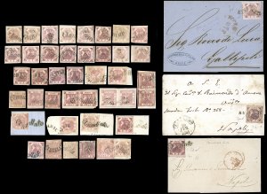 NAPOLI 1858/1860 - Bellinsieme di 41 ... 
