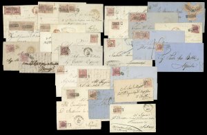 NAPOLI 1858/1861 - Lotto di 25 lettere ... 